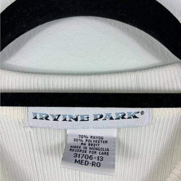 š5/25 VintageāIrvine Park Menās Longsleeve Rayon Blend Pullover Ribbed - Picture 3 of 4